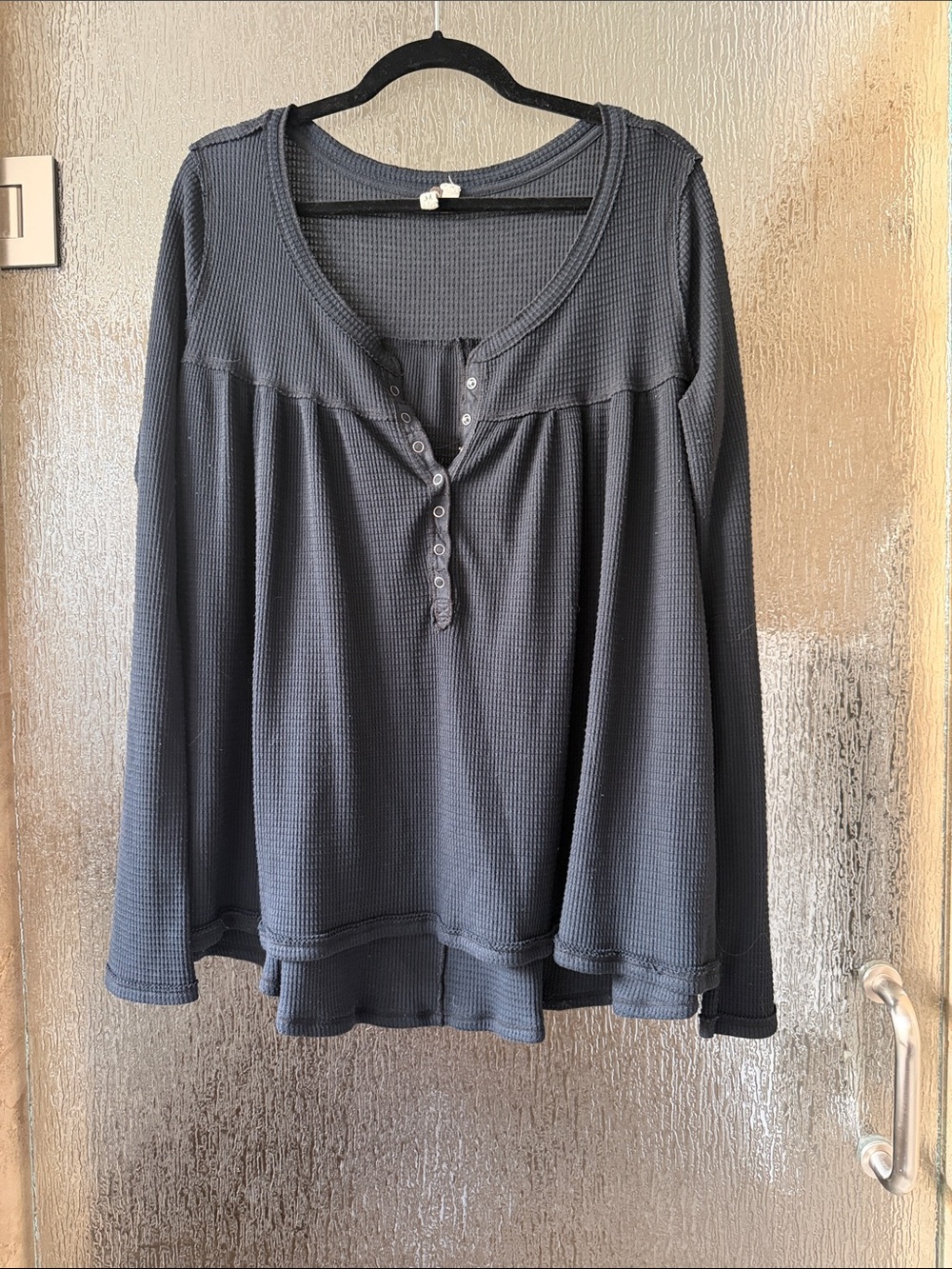 We the Free by Free People - Acadia Oversized Women's Long Sleeve Waffle Henley